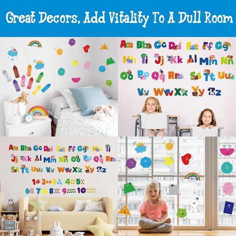 113 PCS Flower Wall Decals, Self-Adhesive Vinyl Wall Stickers, Wildflower, Butterfly & Dragonfly Stickers, Colorful Design Safe for Wall, Window, Door, Room Decor in Kuwait