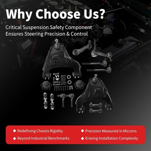 قطعتان من ذراع التحكم العلوي الأمامي ومجموعة وصلات كروية متوافقة مع 1984-2004 CHEVROLET S10 1991-2001 OLDSMOBILE BRAVADA 1998-2005 GMC JIMMY K620172 K620173 in Saudi Arabia