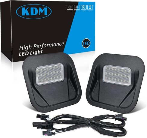 KDM LED Rear Tailgate Step Light with Wiring Harness Connector Fit for 2020-2021 GMC Sierra 1500 2500 3500 HD,2020 Chevy Silverado 1500 2500 3500 HD,6000K Multi-Pro Truck Bed Lamp Replacement 84347814 in Saudi Arabia