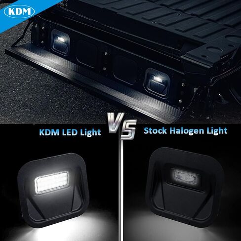 KDM LED Rear Tailgate Step Light with Wiring Harness Connector Fit for 2020-2021 GMC Sierra 1500 2500 3500 HD,2020 Chevy Silverado 1500 2500 3500 HD,6000K Multi-Pro Truck Bed Lamp Replacement 84347814 in Saudi Arabia