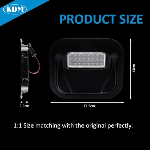 KDM LED Rear Tailgate Step Light with Wiring Harness Connector Fit for 2020-2021 GMC Sierra 1500 2500 3500 HD,2020 Chevy Silverado 1500 2500 3500 HD,6000K Multi-Pro Truck Bed Lamp Replacement 84347814 in Saudi Arabia