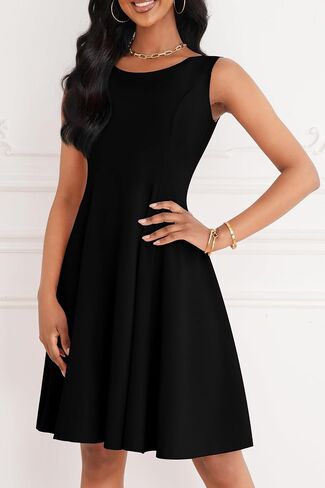NMODER WIND'S Olcyless A-LINE FIT و FLARE LITY Short Short Summer Crewneck High Weist Mini Party Dresses in Kuwait