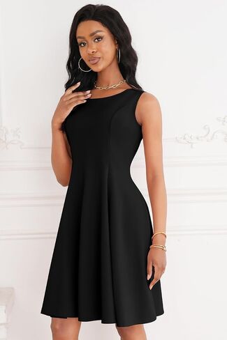 NMODER WIND'S Olcyless A-LINE FIT و FLARE LITY Short Short Summer Crewneck High Weist Mini Party Dresses in Kuwait