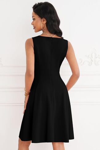 NMODER WIND'S Olcyless A-LINE FIT و FLARE LITY Short Short Summer Crewneck High Weist Mini Party Dresses in Kuwait