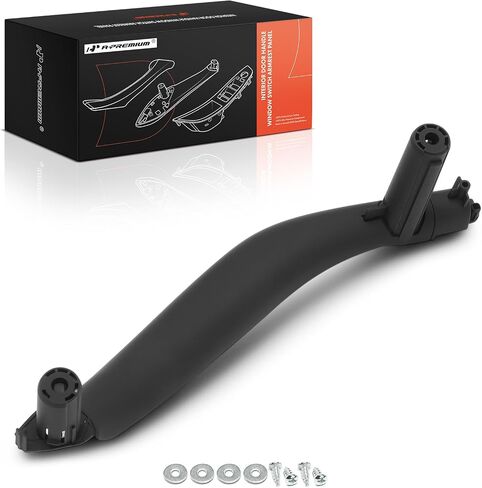 A-Premium Door Renrest Door Door Door Door Door Handle Trim متوافق مع BMW F15 Series X5 2014-2018 ، F16 Series X6 2015-2018 ، جانب الركاب الأيمن ، الأسود in Kuwait