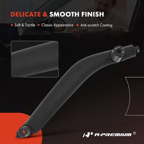A-Premium Door Renrest Door Door Door Door Door Handle Trim متوافق مع BMW F15 Series X5 2014-2018 ، F16 Series X6 2015-2018 ، جانب الركاب الأيمن ، الأسود in Kuwait