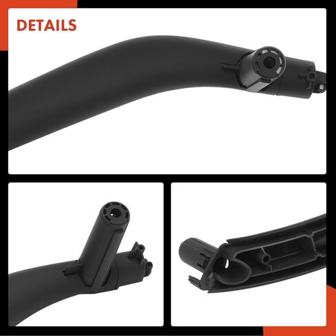 A-Premium Door Renrest Door Door Door Door Door Handle Trim متوافق مع BMW F15 Series X5 2014-2018 ، F16 Series X6 2015-2018 ، جانب الركاب الأيمن ، الأسود in Kuwait