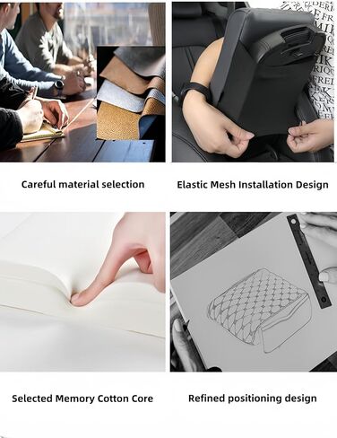 CAR LEATHER CENTER CENTER CENTER CENTOLE CONSOLE REST COVER AUTO MEMORY FOAM COTTON REAVE BOD BOD BOD BOAD ، 6 Colors ، 2Sives (Red ، 12.6 "x6.3" x2 ") in Saudi Arabia