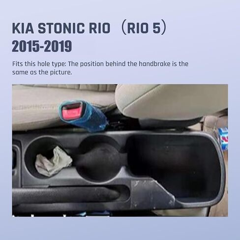 صندوق مسند الذراعين yjywzh ل Kia Rio 5 2015-2019 Auto Assories Center Center Leather Arm Rest Double-Layer Score مع حامل الكأس (خيط أسود) in Saudi Arabia