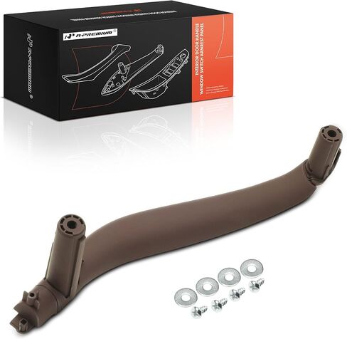 A-Premium Door Renrest Door Door Door Door Door Handle Trim متوافق مع BMW F15 Series X5 2014-2018 ، F16 Series X6 2015-2018 ، جانب الركاب الأيمن ، الأسود in Saudi Arabia