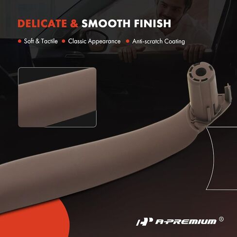 A-Premium Door Renrest Door Door Door Door Door Handle Trim متوافق مع BMW F15 Series X5 2014-2018 ، F16 Series X6 2015-2018 ، جانب الركاب الأيمن ، الأسود in Saudi Arabia