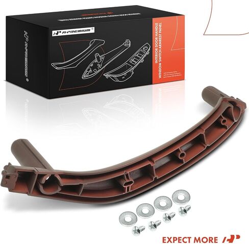 A-Premium Door Renrest Door Door Door Door Door Handle Trim متوافق مع BMW F15 Series X5 2014-2018 ، F16 Series X6 2015-2018 ، جانب الركاب الأيمن ، الأسود in Saudi Arabia