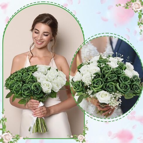 36 Pcs Velvet Silk Hot Pink Rose Bouquet Bridal Artificial Flowers,Fake Rose Long Stem Realistic Artificial Flowers Bulk for Wedding Bouquet Ball Arrangement Centerpiece Party Decor(Hot Pink) in Saudi Arabia