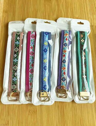 Battletim Key fob keychain keychain wristlet floral stervedered chain chain chain chain key handmade key fobs fobs for women in Kuwait
