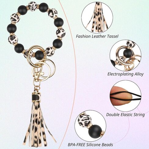 Silicone Bracelet Keychain, Bracelet Keychain Wirstlet Portable House Car Key Ring Holder in Kuwait