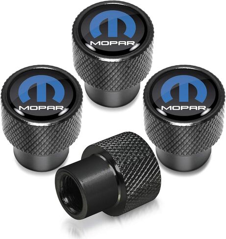 for Mopar in Black on Black Aluminum Tire Valve Stem Caps in Saudi Arabia
