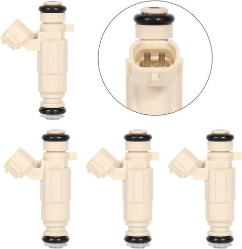 Fuel Injectors Kits,SCITOO 4 Holes OEM Fuel Injector fit for Hyundai Elantra/Santa Fe/Tiburon/Tucson,for Kia Magentis/Rondo/Optima/Soul/Spectra/Spectra5/for Sportage 35310-23600,Set of 4 in Saudi Arabia