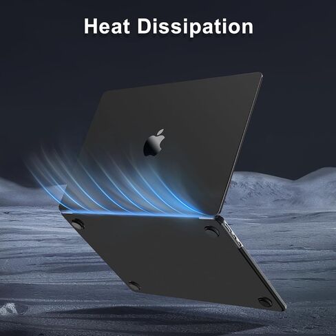 MOSISO Compatible with MacBook Air 15 inch Case 2025 2024 2023 M4 A3241 M3 A3114 M2 A2941,Ultra-Thin Natural Original Plastic Hard Shell&Matching Color Keyboard Cover&Screen Film&Pouch, Midnight Clear in Kuwait