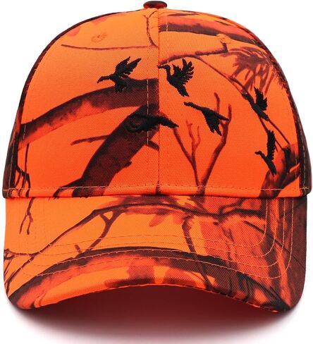 Duck Hunting Camouflage Hats Duck Takes Off Embroidery Adjustable Fishing Baseball Cap in Saudi Arabia