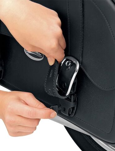 Saddlemen X021-05-0423 Black/Silver Flame Jumbo Highwayman Tattoo Saddlebag in Kuwait