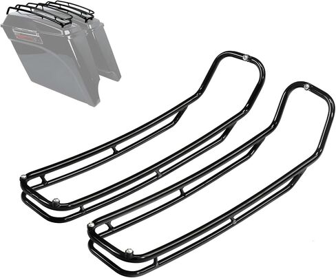 TCT-MOTORPARTS Chrome Saddlebags Lid Top Rails Trim Rack Guard Support Fit for Harley Touring Road King Street Electra Road Glide Ultra-Classic 2014-2024 in Saudi Arabia