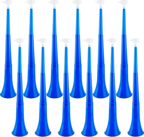 12 Pcs 24 Inch Collapsible Stadium Horn Vuvuzela Plastic Collapsible Cheering Trumpets Noisemakers Cheer Horn Blow Horn for Sporting Events Football Carnival Party Favors (Color set 1) in Kuwait