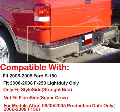مجموعة الصلب الخلفي الصلب متوافق مع 2006 2007 2008 فورد F150 بدون ثقوب مستشعر حديقة البديل البديل للركض ل FO1103140 in Kuwait