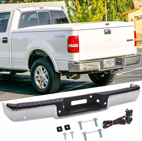 مجموعة الصلب الخلفي الصلب متوافق مع 2006 2007 2008 فورد F150 بدون ثقوب مستشعر حديقة البديل البديل للركض ل FO1103140 in Kuwait