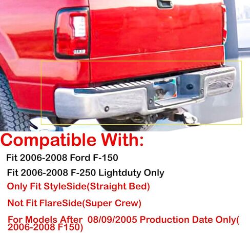 مجموعة الصلب الخلفي الصلب متوافق مع 2006 2007 2008 فورد F150 بدون ثقوب مستشعر حديقة البديل البديل للركض ل FO1103140 in Kuwait