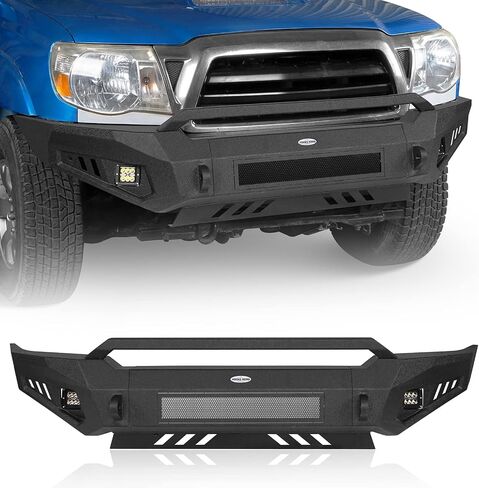 Hoke Road Tacoma الأمامي مصد أمامي مع صفيحة متزلج وتصاعد حلقة D لعام 2005-2011 Toyota Tacoma الشاحنة 2nd Gen in Saudi Arabia
