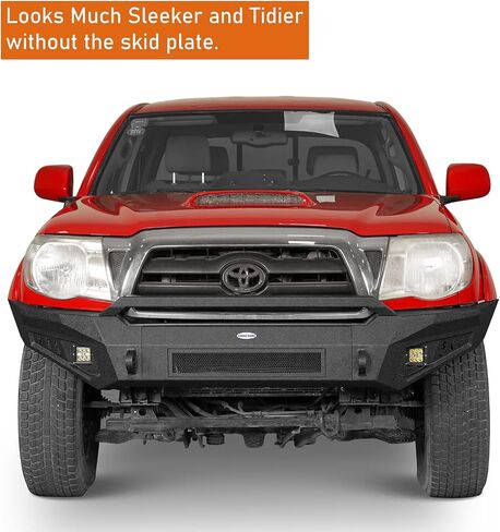 Hoke Road Tacoma الأمامي مصد أمامي مع صفيحة متزلج وتصاعد حلقة D لعام 2005-2011 Toyota Tacoma الشاحنة 2nd Gen in Saudi Arabia