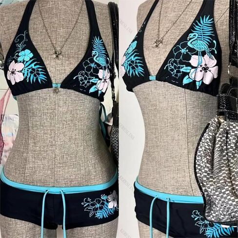 2 Piece Womens Bikini Set Y2k Halter Summer Tops Sexy Swimsuit Beach Sets Going Out Outfits 2025 Vacation Party in Saudi Arabia