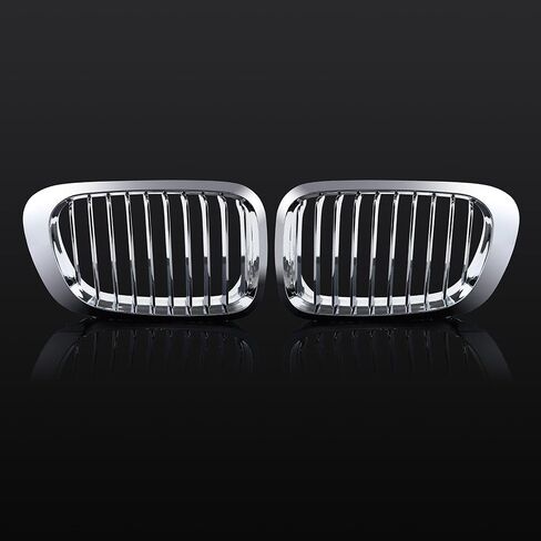 Astra Depot Compatible with E46 Kidney Grille Grill 1999-2002 BMW 325Ci 330Ci 2-Door - Chrome Color in Saudi Arabia