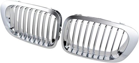 Astra Depot Compatible with E46 Kidney Grille Grill 1999-2002 BMW 325Ci 330Ci 2-Door - Chrome Color in Saudi Arabia