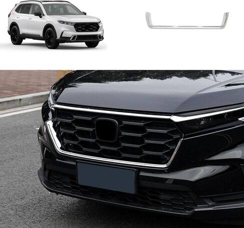Front Grill Trim Compatible With Honda New CRV CR-V 2023 2024 2025 Front Bumper Grille Mesh Cover Trim Exterior Car Accessories ABS 1PCS(Glossy Chrome Style) in Saudi Arabia