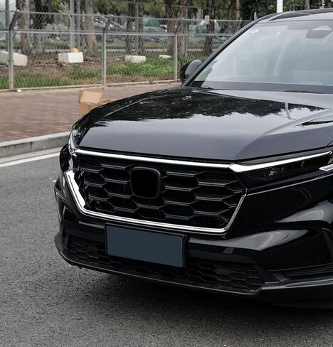 Front Grill Trim Compatible With Honda New CRV CR-V 2023 2024 2025 Front Bumper Grille Mesh Cover Trim Exterior Car Accessories ABS 1PCS(Glossy Chrome Style) in Saudi Arabia
