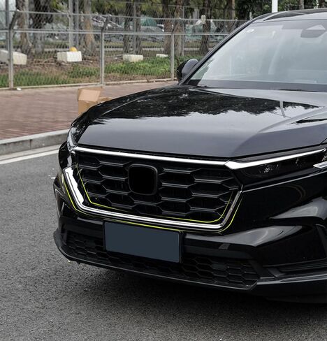 Front Grill Trim Compatible With Honda New CRV CR-V 2023 2024 2025 Front Bumper Grille Mesh Cover Trim Exterior Car Accessories ABS 1PCS(Glossy Chrome Style) in Saudi Arabia