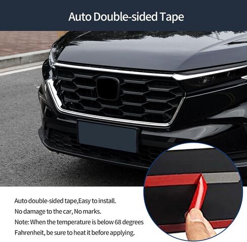 Front Grill Trim Compatible With Honda New CRV CR-V 2023 2024 2025 Front Bumper Grille Mesh Cover Trim Exterior Car Accessories ABS 1PCS(Glossy Chrome Style) in Saudi Arabia