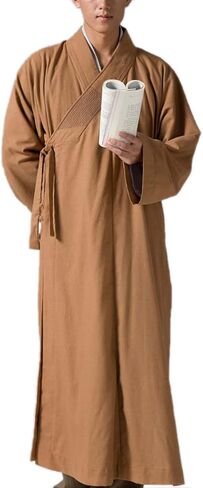Buddhist Monk Robe Vintage Religion Gown Cotton Linen in Kuwait