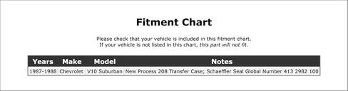 Automatic Transmission Adapter Housing Seal Compatible With Chevrolet V10 Suburban 1988 1987 P-2582498 in Saudi Arabia