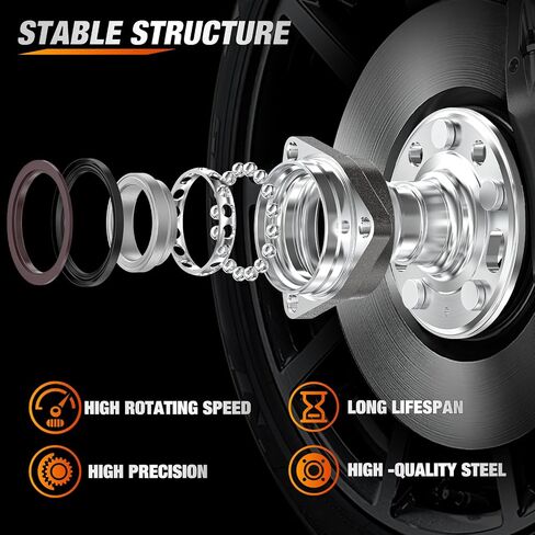 Nilight Front Wheel Bearing Hubs for Dodge Ram 1500 2012 2013 2014 2015 2016 2017 2018 Classic 2019, Wheel Bearing and Hubs Assembly Set Replacement with 5-Lug and ABS, OEM 515151 in Saudi Arabia