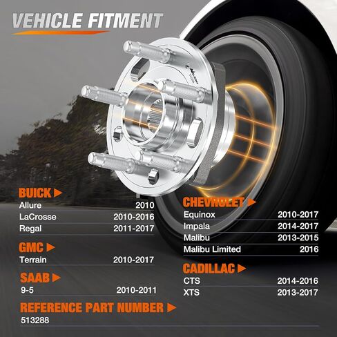 Nilight Front Wheel Bearing Hubs for Dodge Ram 1500 2012 2013 2014 2015 2016 2017 2018 Classic 2019, Wheel Bearing and Hubs Assembly Set Replacement with 5-Lug and ABS, OEM 515151 in Saudi Arabia