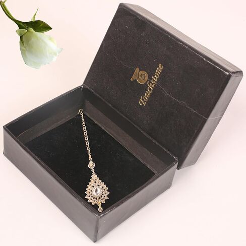 Touchstone Indian Bollywood Stylish Contemporary Designer Jewelry Wedding Head Accessory Mangtika with Beautiful Chain for Women in Gold or Silver Tone for Women. in Kuwait