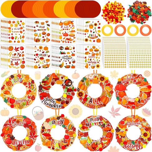 48 Sets Winter Wreath Craft Kits DIY Snowflake Wreath Hanging Ornaments Make Your Own Paper Winter Craft with Stickers for Winter Xmas Home Party Favors Activities in Kuwait