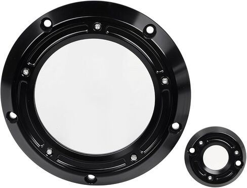 انظر من خلال محرك Derby Timing Cover Trim Timer Timer Aluminium لـ Harley Cvo Street Glide Electra Glide 2016-2023 ، Black in Kuwait