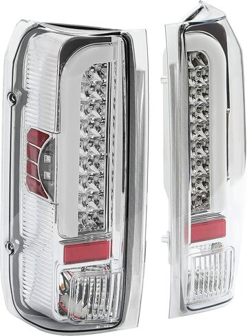 مصابيح فرامل الضوء Hecasa Tail متوافقة مع 1990-1997 Ford F150/F250/F350/Bronco/F Super Duty Styleside 3D LED BAR LH & RH - RED LENS in Saudi Arabia