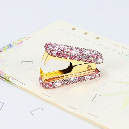 مزيل Staples Multibey Marble Staples ، Rhinestone Handmade Crystal Dexival Tool Tool Staple Puller Metal Jaws Stationery ، Apazzing Bling Office Desk Taxt for Office School and Home in Kuwait