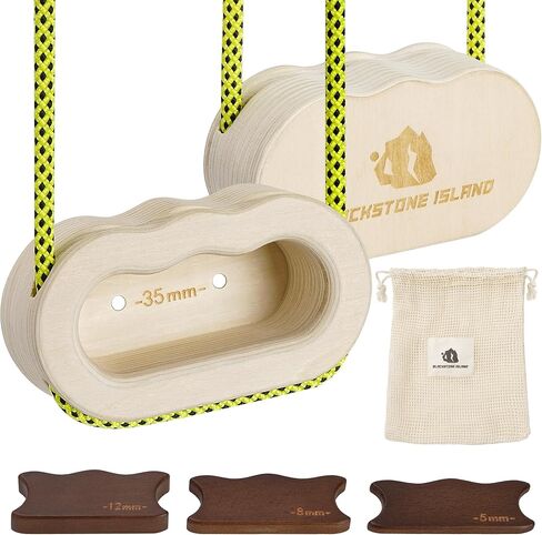 Rock Climbing Hangboard,Fingerboard to Practice Finger Strength,Climbers Home Fitness Pull-up Board,Hangboard Holds in Wood for Rock Climbing in Kuwait