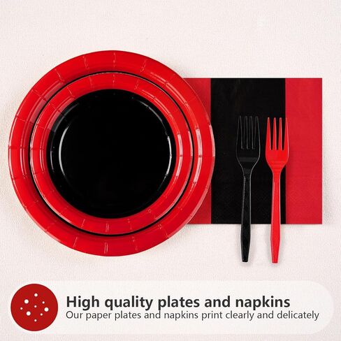 Grencian 200 PCS Decorations Preschool Decorations: Plates Plates and Neddervening Plategy - Pattern Multicolor - يقدم 50 ضيفًا in Kuwait