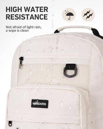 School Backpack for Girls Boys, Cute Aesthetic College Bookbag 17.3 Inch Laptop Women Backpacks Large Casual Daypack for Elementary to High School Students (White) in Saudi Arabia